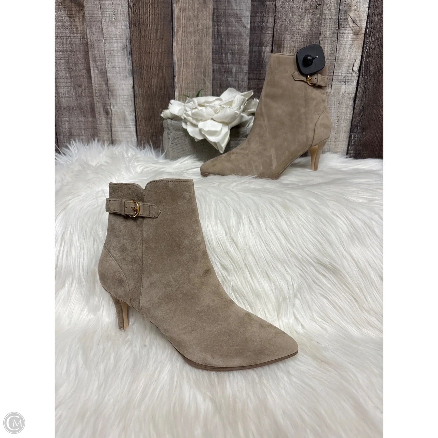 Boots Ankle Heels By Cole-haan In Taupe, Size: 6.5