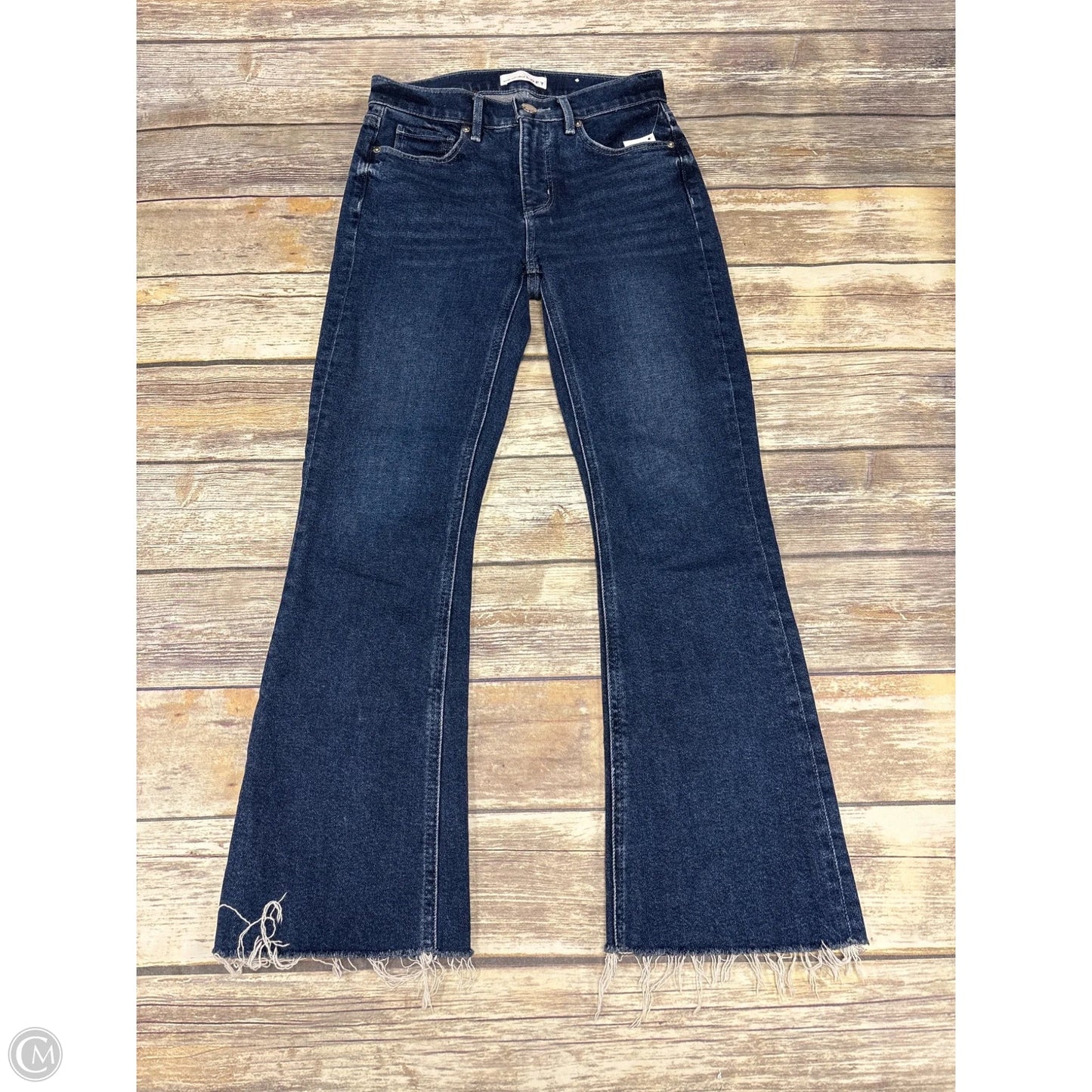 Jeans Straight By Loft In Blue Denim, Size: 0