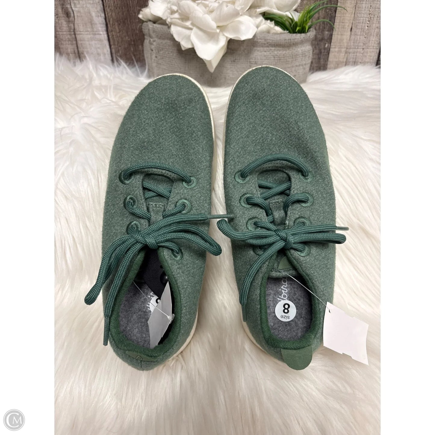 Shoes Sneakers By Allbirds In Green, Size: 8