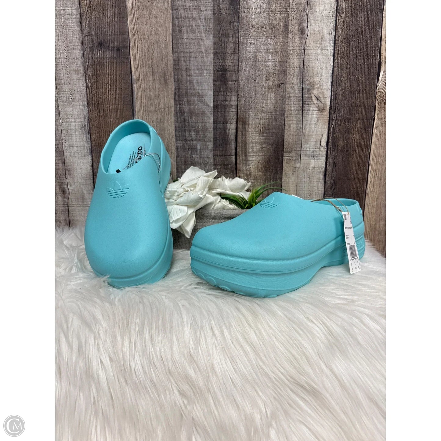 Shoes Flats By Adidas In Blue, Size: 10