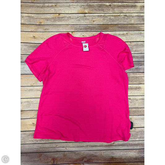 Athletic Top Short Sleeve By Avia In Pink, Size: Xl