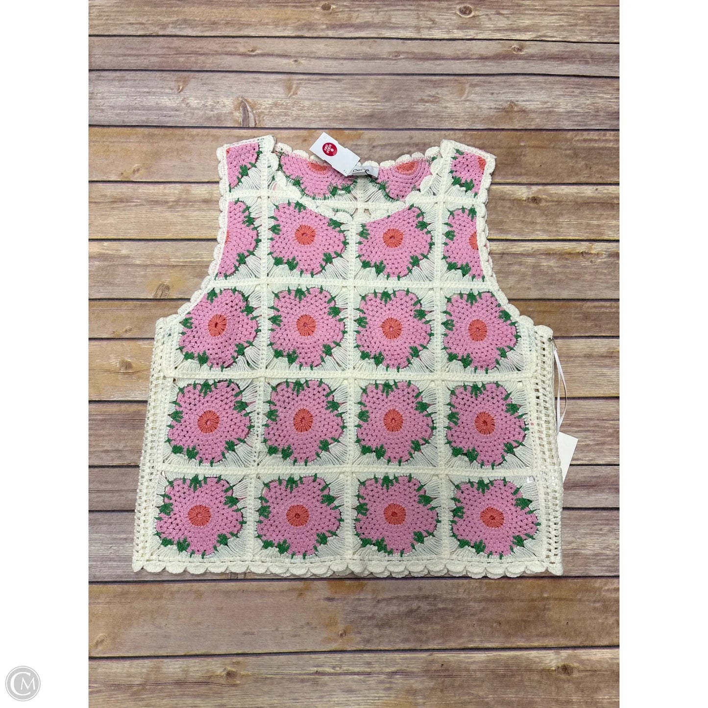 Top Sleeveless By Cece In Floral Print, Size: M