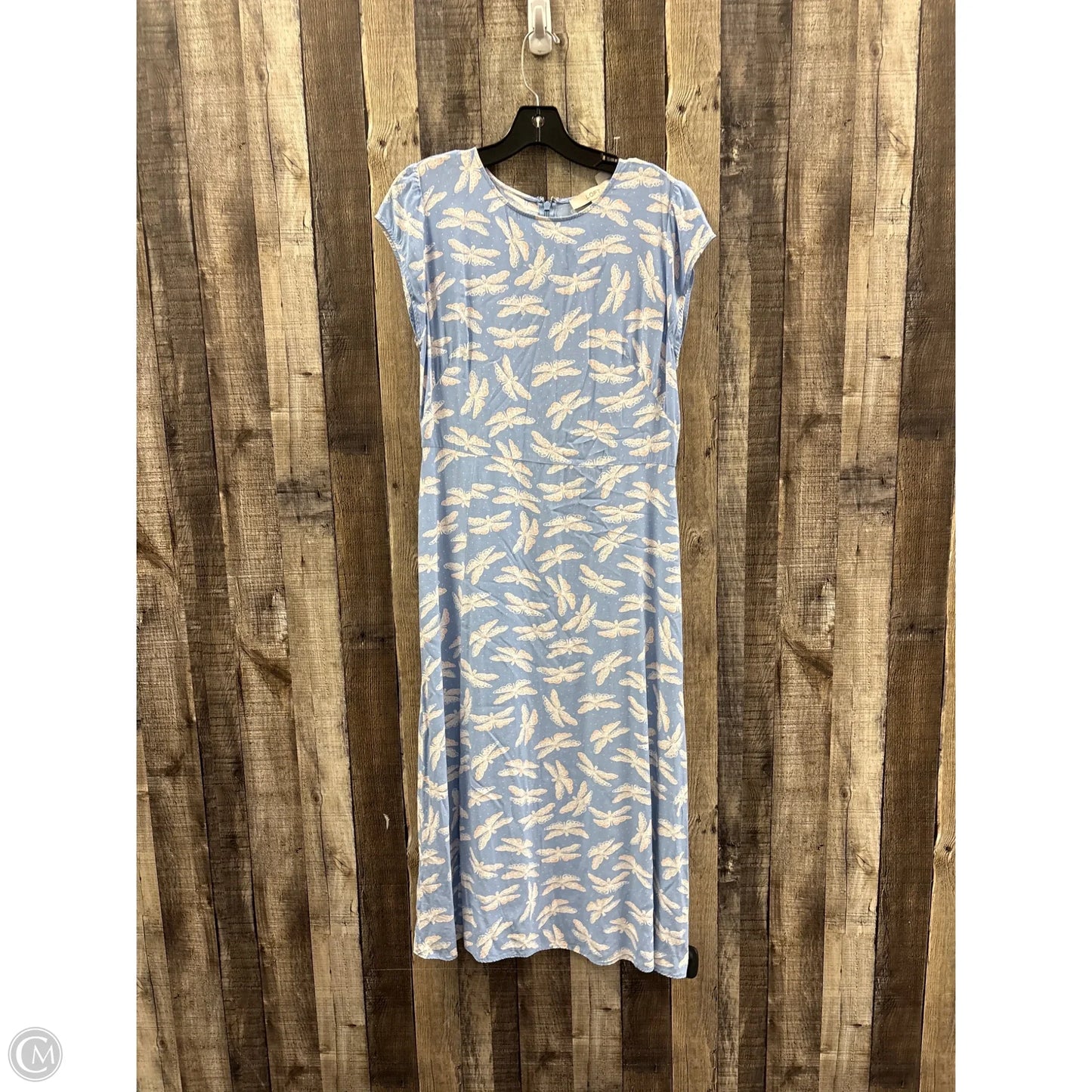 Dress Casual Midi By Loft In Blue, Size: S