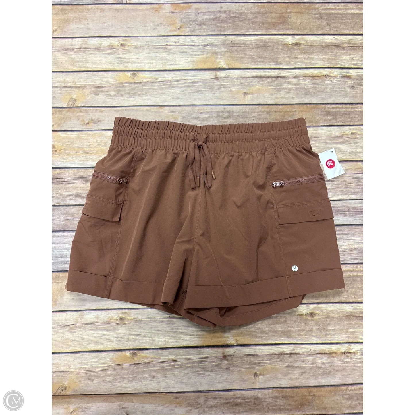Athletic Shorts By Layer 8 In Tan, Size: L