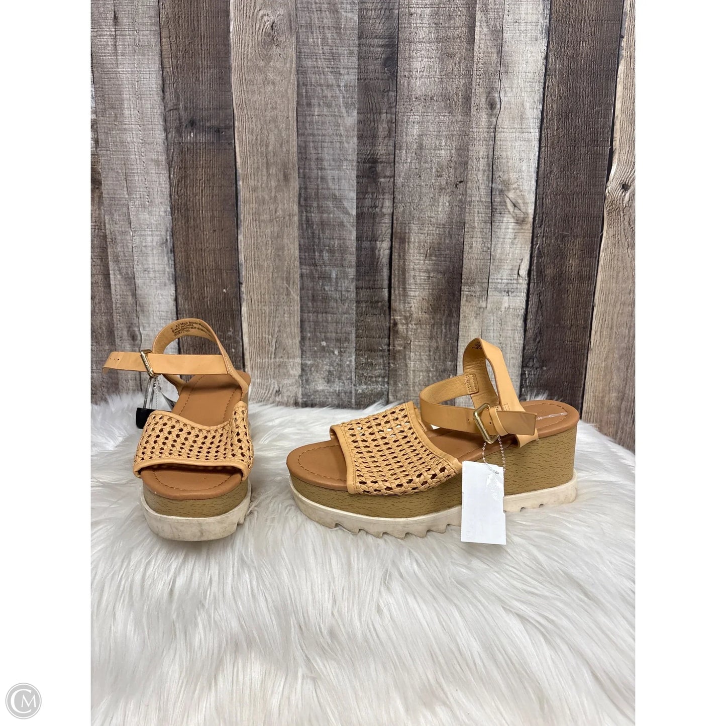 Sandals Heels Wedge By Universal Thread In Tan, Size: 7