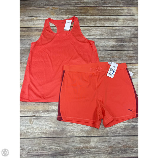 Athletic Shorts 2pc By Puma In Orange, Size: Xl