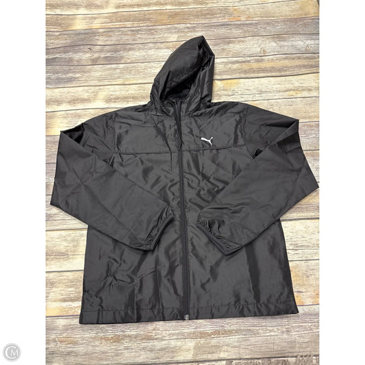 Athletic Jacket By Puma In Black, Size: S