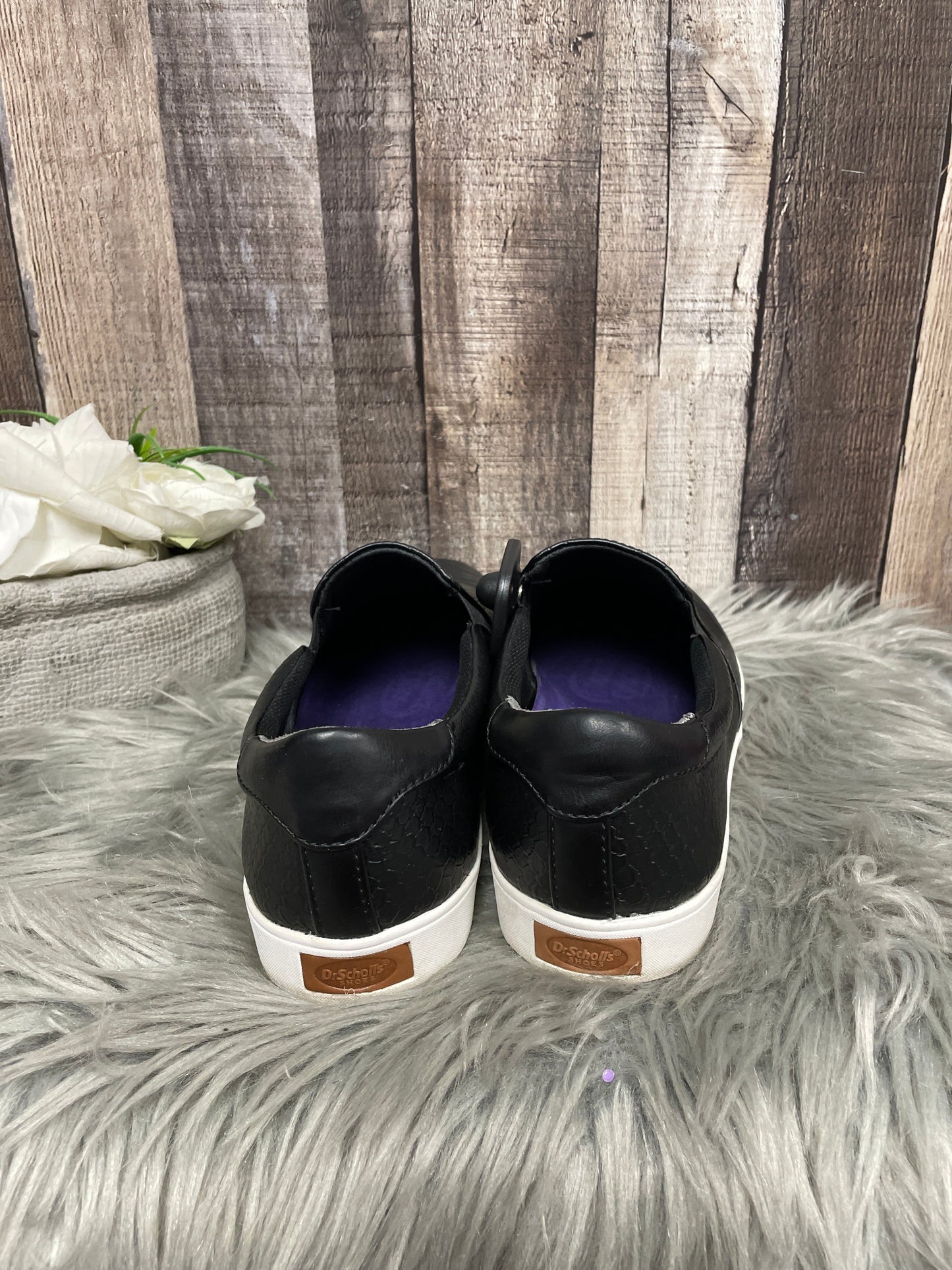 Black & White Shoes Flats Dr Scholls, Size 10