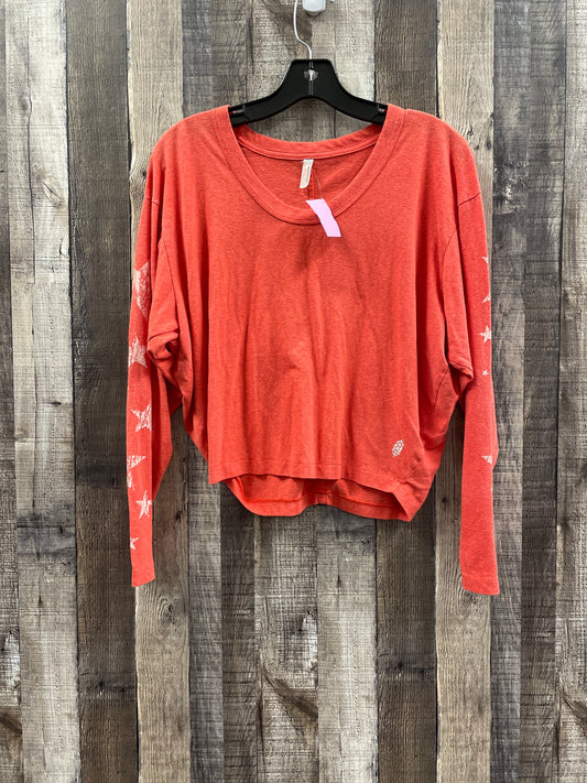 Orange Top Long Sleeve Free People, Size Xs