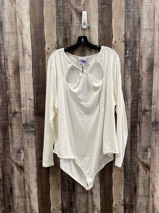 Bodysuit By Cme In Ivory, Size: 4x