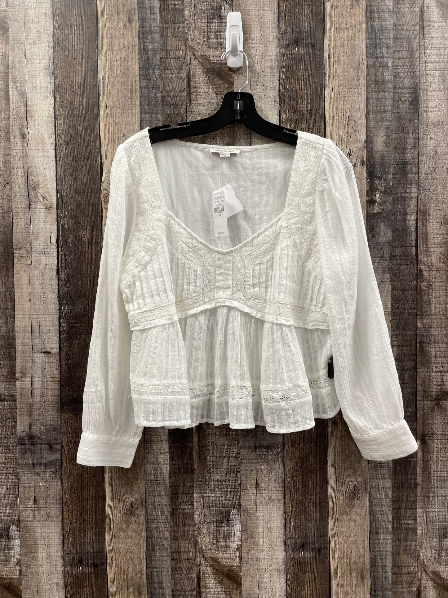 White Top Long Sleeve American Eagle, Size S