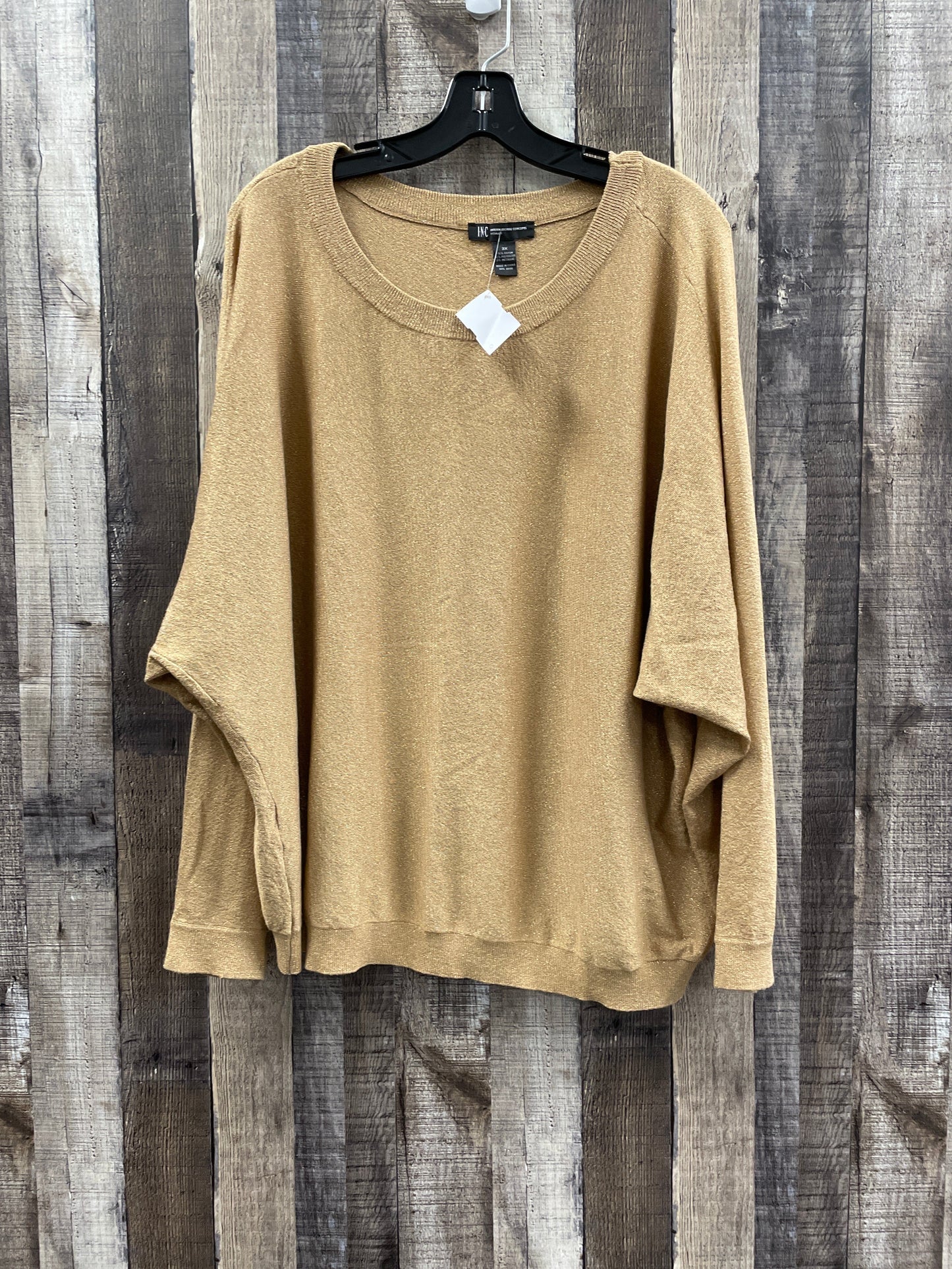 Sweater By Inc In Gold, Size: 3x