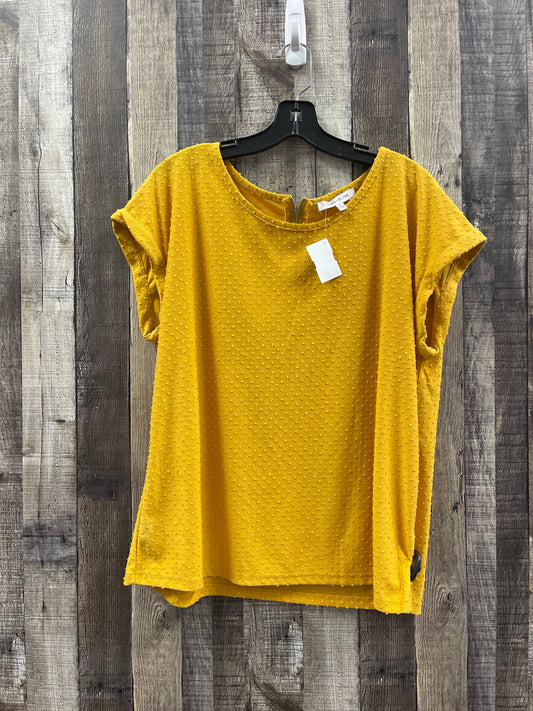 Top Short Sleeve By Rose And Olive In Gold, Size: Xl