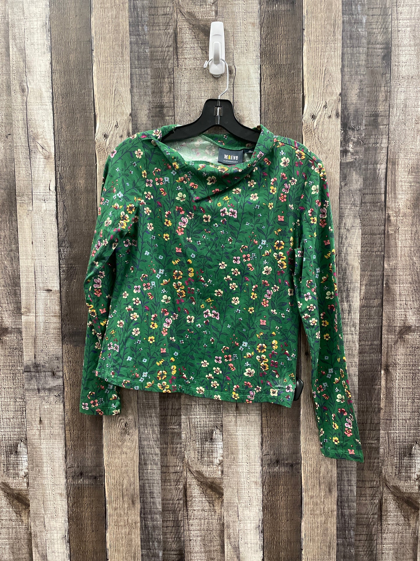 Top Long Sleeve By Maeve In Green, Size: S