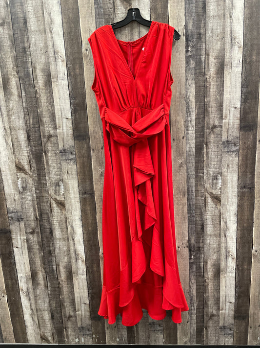 Dress Party Midi By Shein In Red, Size: Xl