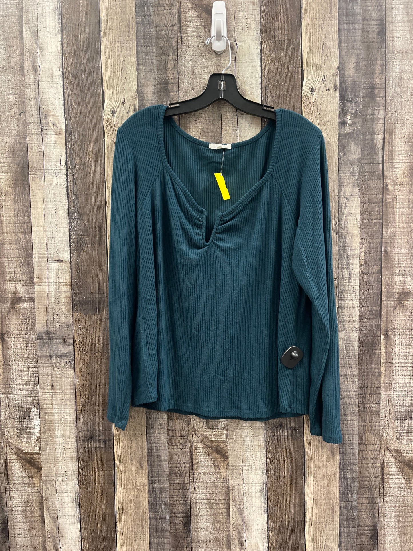 Top Long Sleeve By Maurices In Teal, Size: Xl