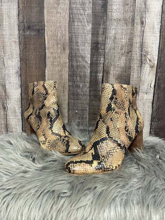 Boots Ankle Heels By Lucky Brand In Snakeskin Print, Size: 7.5