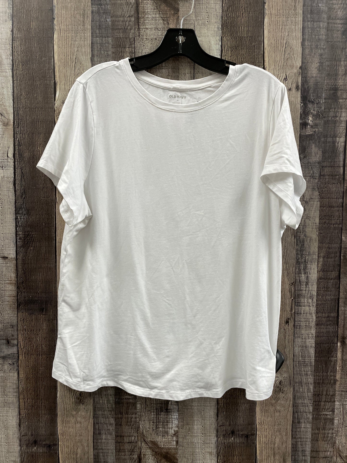 Top Short Sleeve By Old Navy In White, Size: 2x