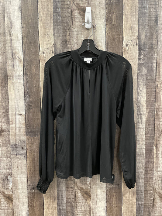 Top Long Sleeve By Allison Joy In Black, Size: M