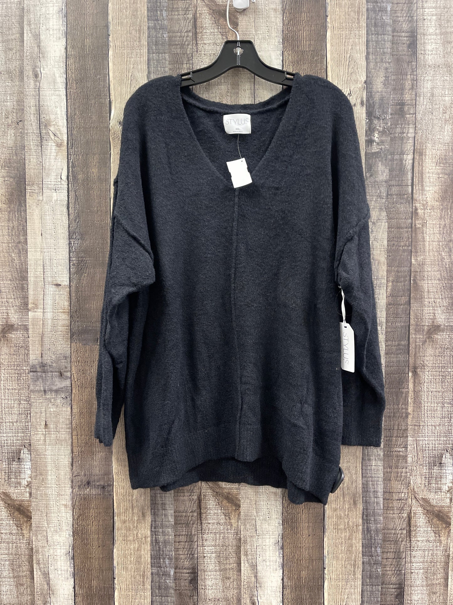 Sweater By Stylus In Black, Size: Xxl