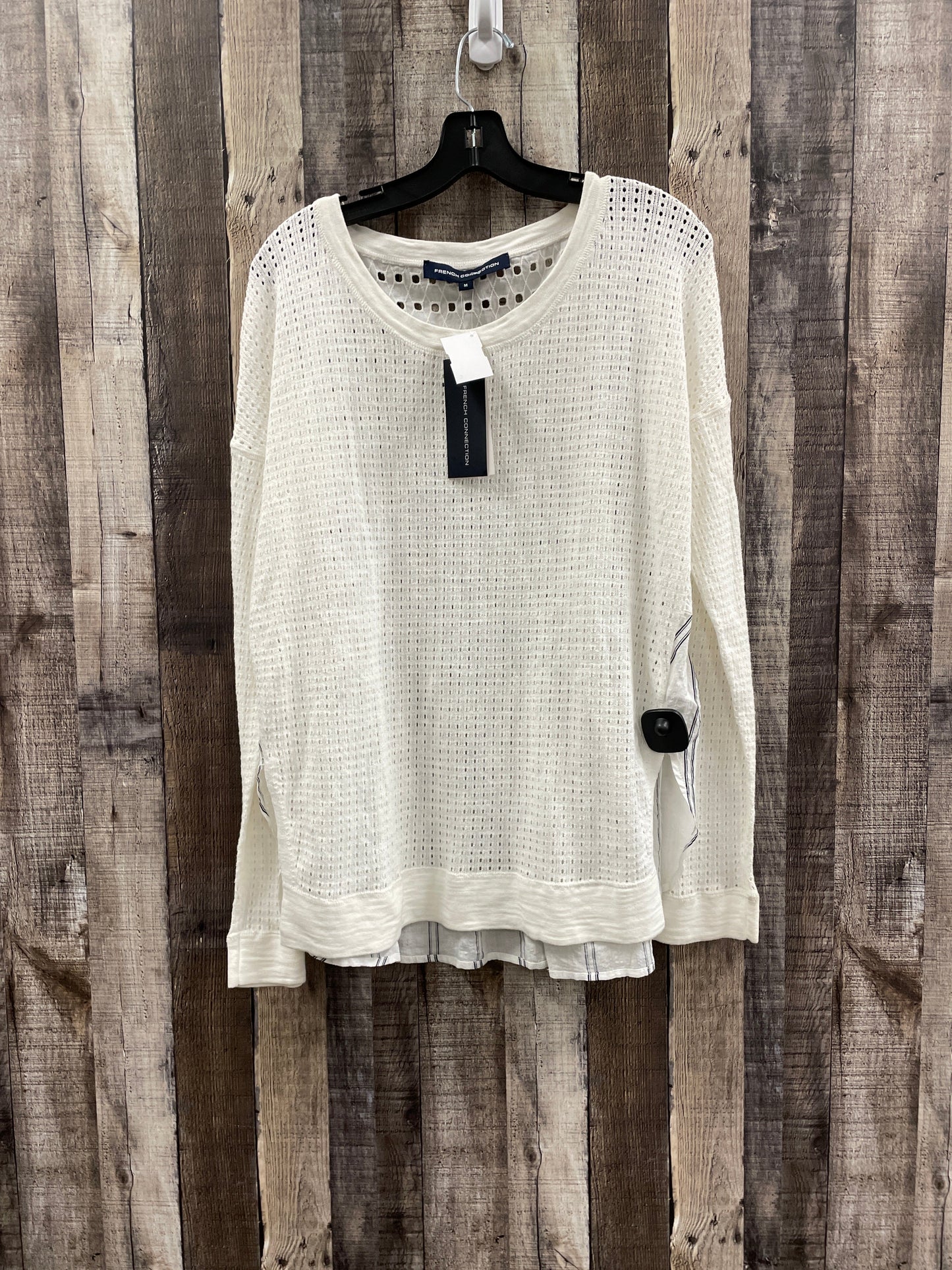 Top Long Sleeve By French Connection In White, Size: M