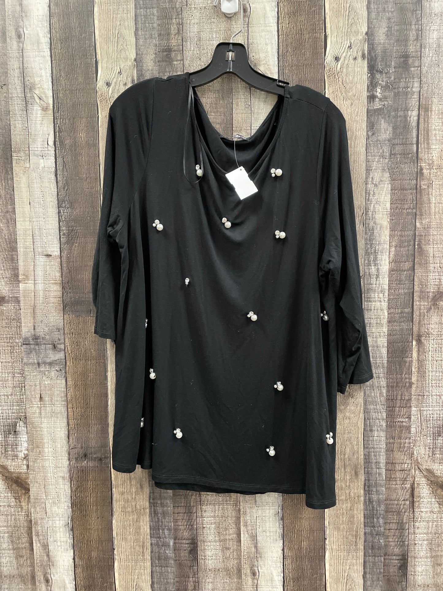 Top Long Sleeve By Cable And Gauge In Black, Size: 2x