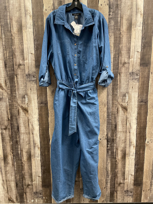 Jumpsuit By Ashley Stewart In Blue Denim, Size: 3x