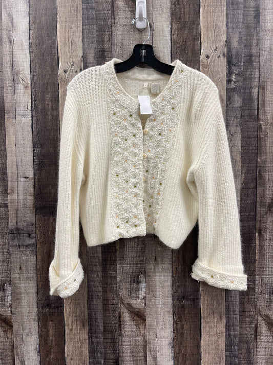 Sweater Cardigan By Moth In Cream, Size: L