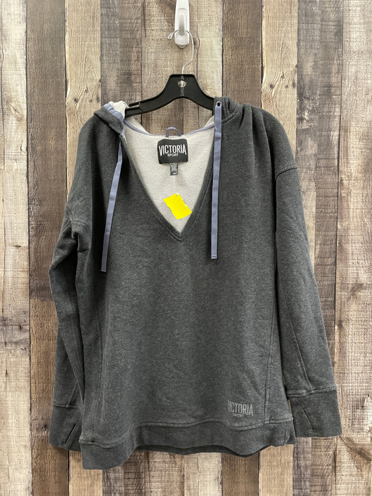 Sweatshirt Hoodie By Victorias Secret In Grey, Size: M