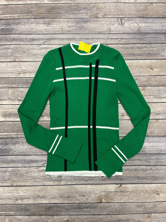 Sweater By Maeve In Green & White, Size: S