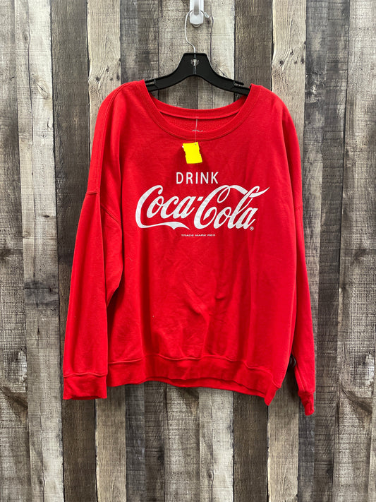 Sweatshirt Crewneck By Cme In Red & White, Size: Xxl