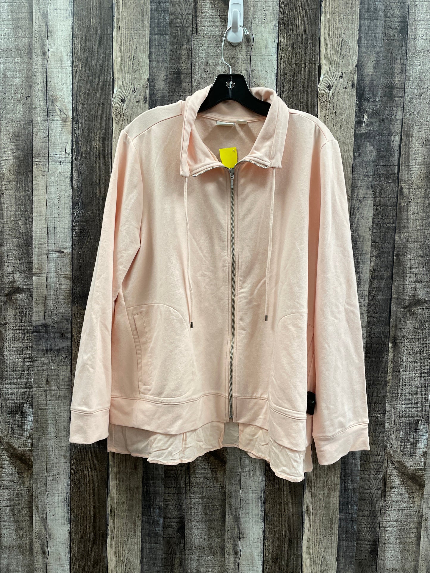 Athletic Jacket By Zenergy By Chicos In Peach, Size: Xl