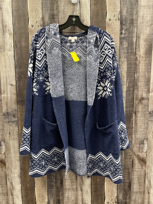 Sweater Cardigan By Style And Company In Blue, Size: S