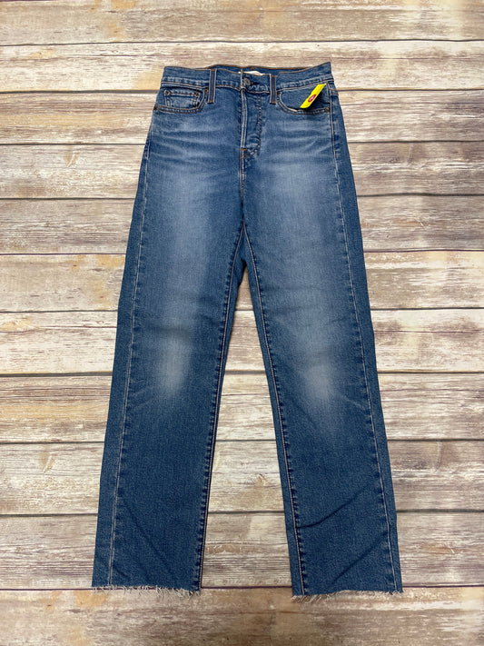 Jeans Straight By Levis In Blue Denim, Size: 2