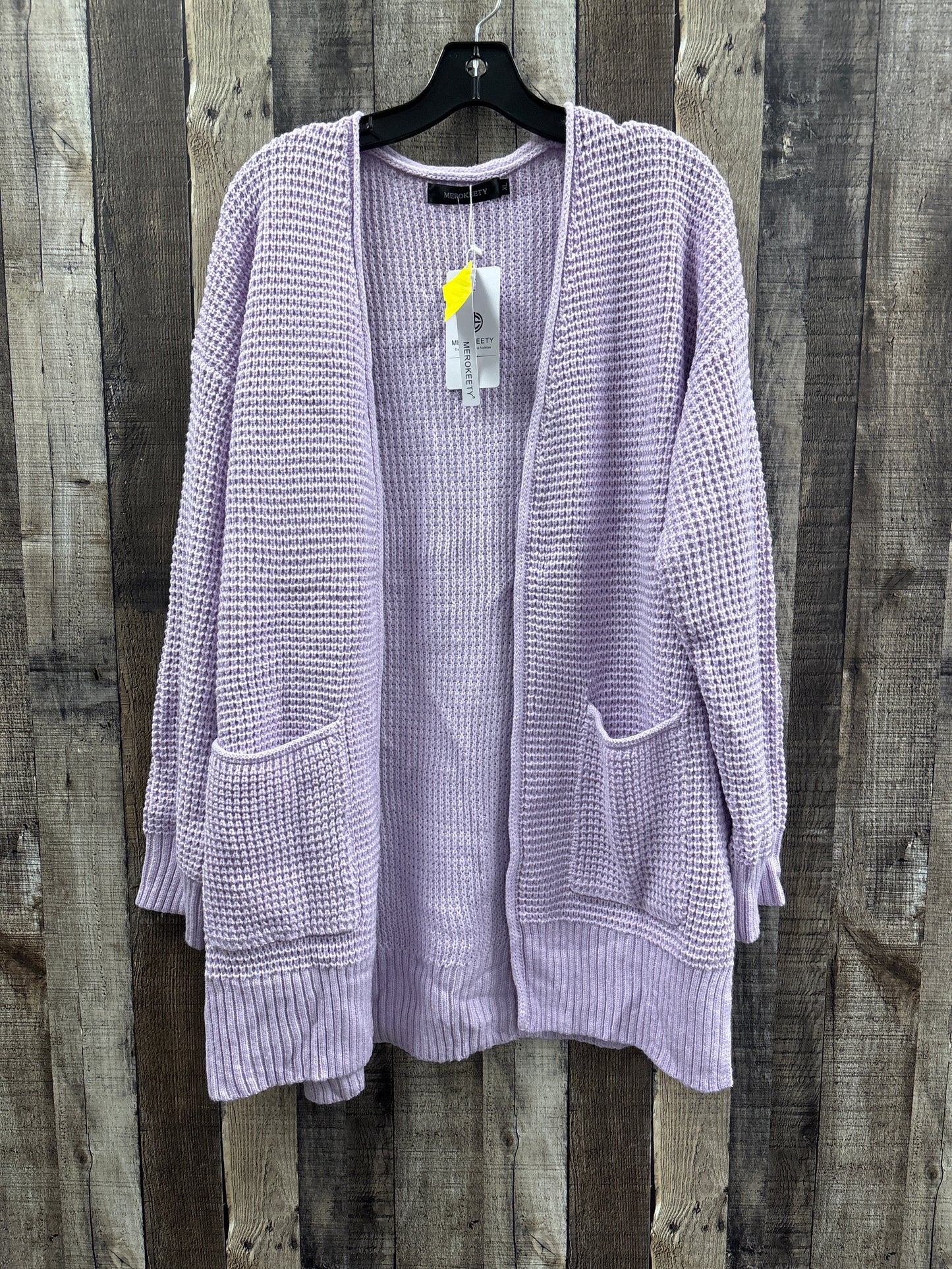 Sweater Cardigan By Cme In Purple, Size: Xl