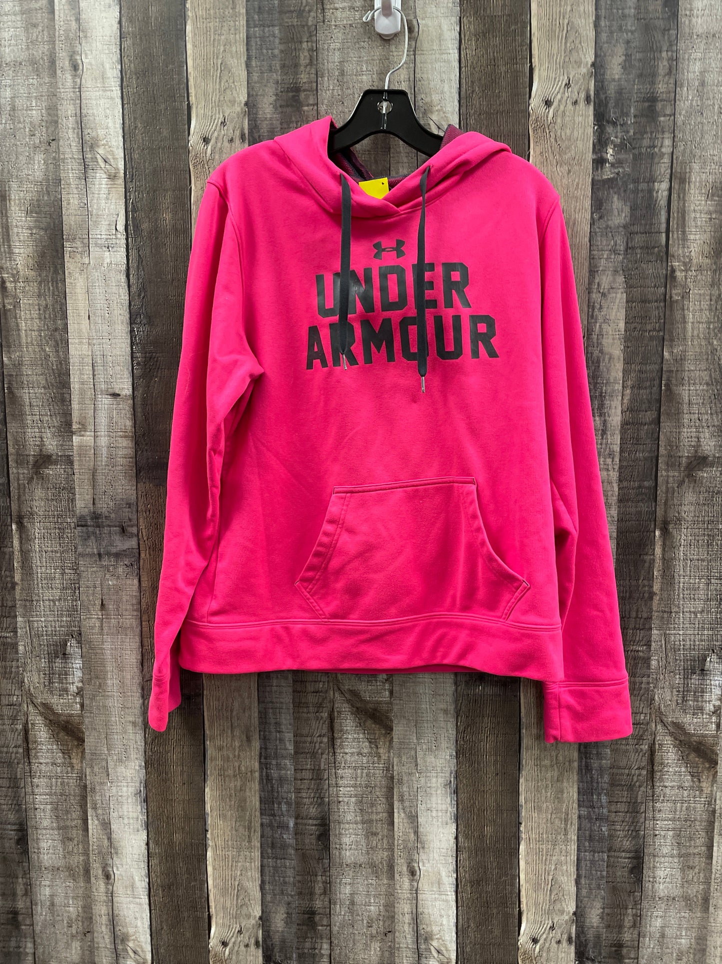 Athletic Sweatshirt Hoodie By Under Armour In Pink, Size: L