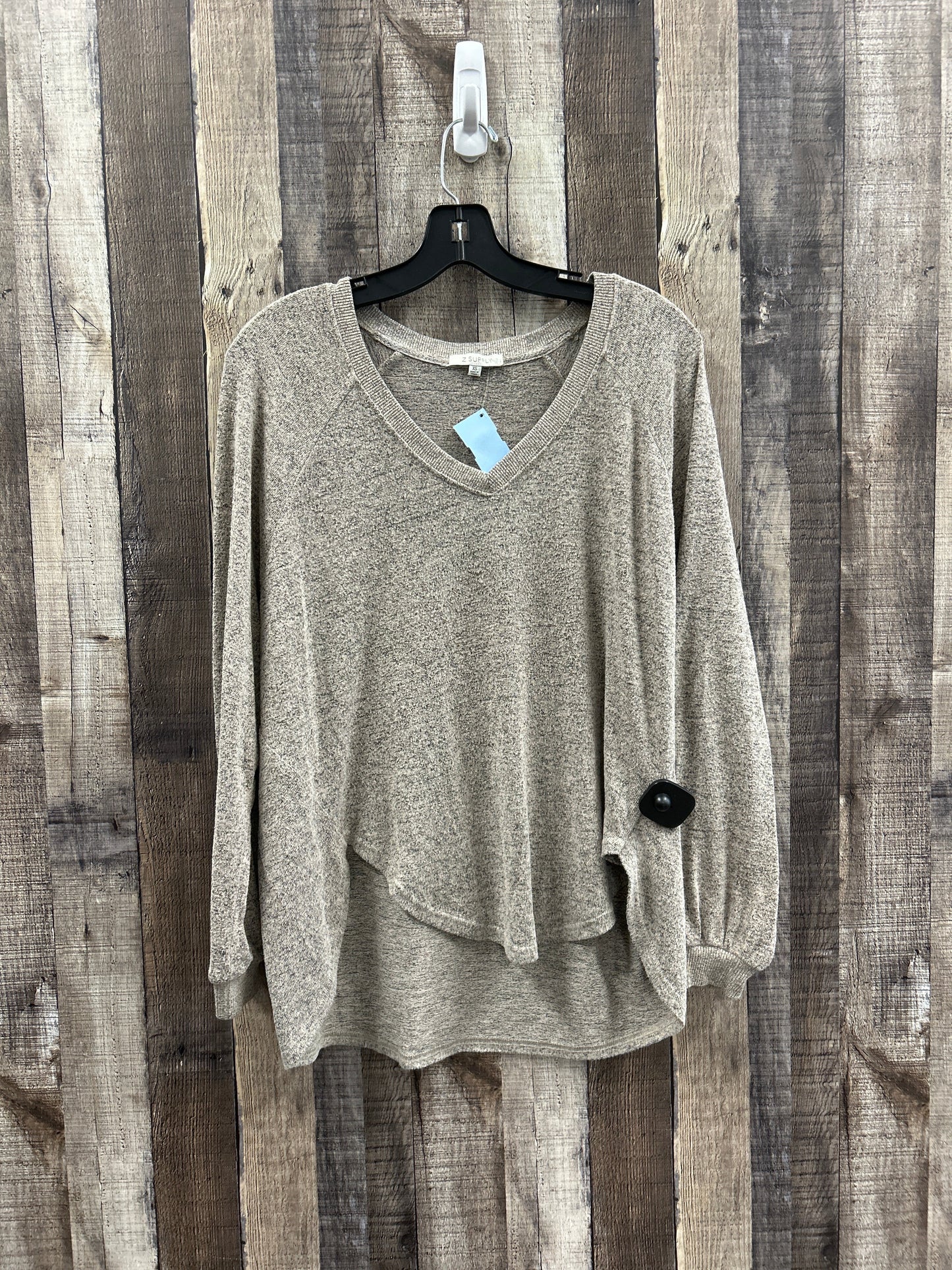 Top Long Sleeve By Z Supply In Brown, Size: Xs