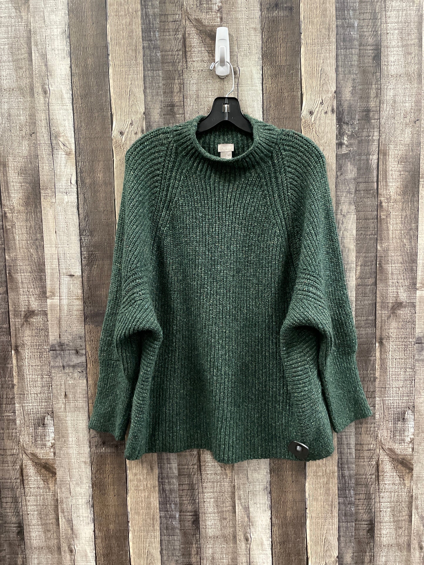 Sweater By Chicos In Green, Size: Xl