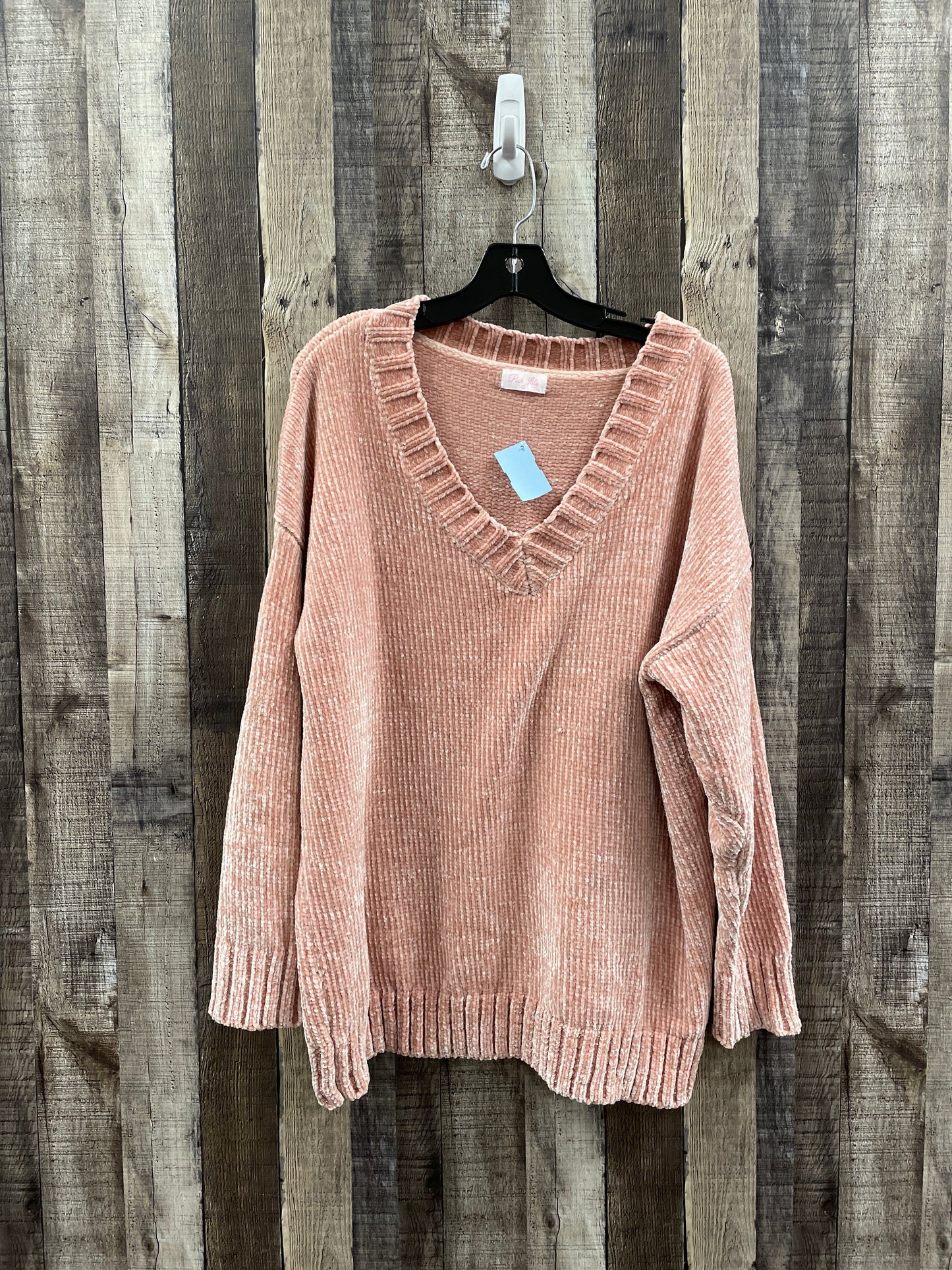 Sweater By Pink Lily In Peach, Size: M