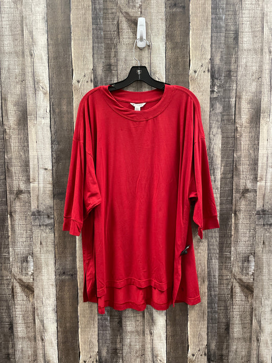 Athletic Top Long Sleeve Crewneck By Athleta In Red, Size: 1x