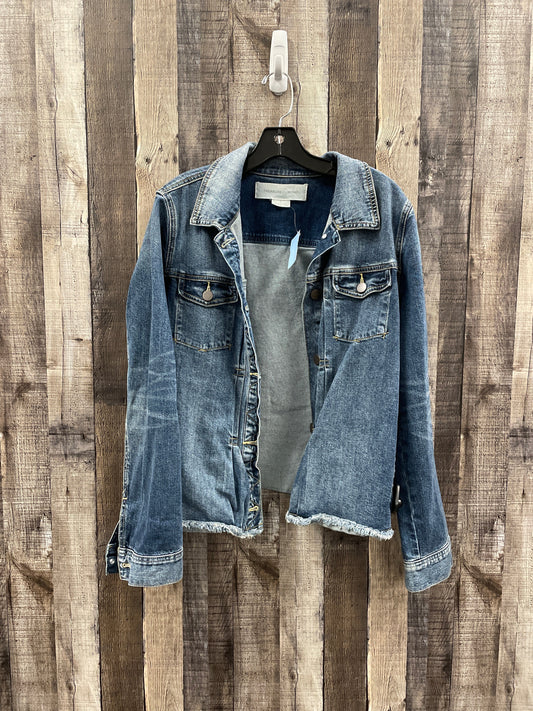 Jacket Denim By Treasure And Bond In Blue Denim, Size: L