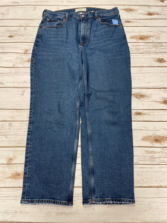 Jeans Straight By Abercrombie And Fitch In Blue Denim, Size: 14