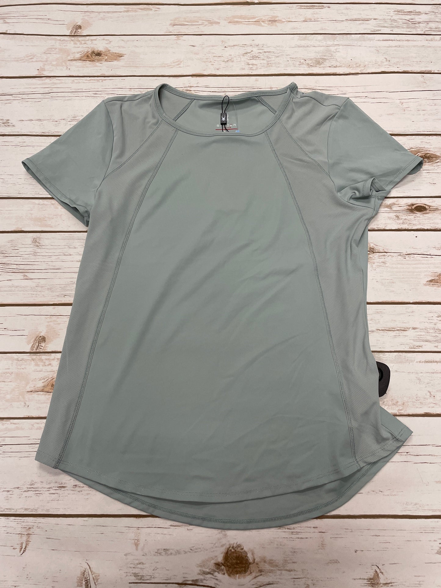 Athletic Top Short Sleeve By Spyder In Green, Size: M