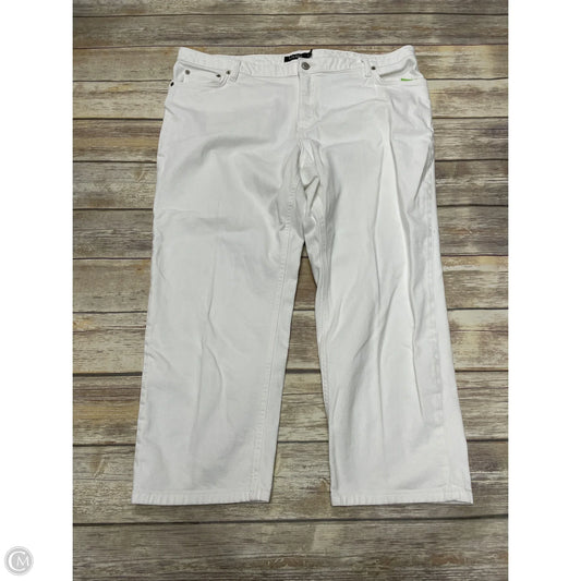 Jeans Wide Leg By Lauren By Ralph Lauren In White, Size: 20