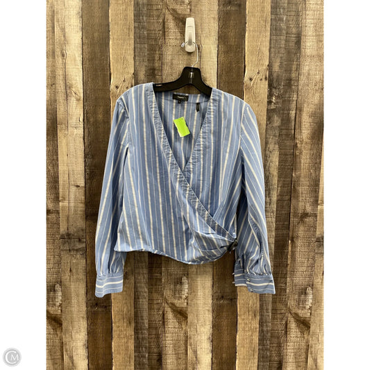 Top Long Sleeve By Theory In Striped Pattern, Size: L