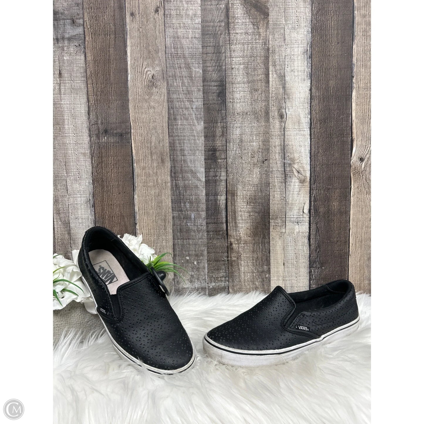 Shoes Flats By Vans In Black, Size: 7.5