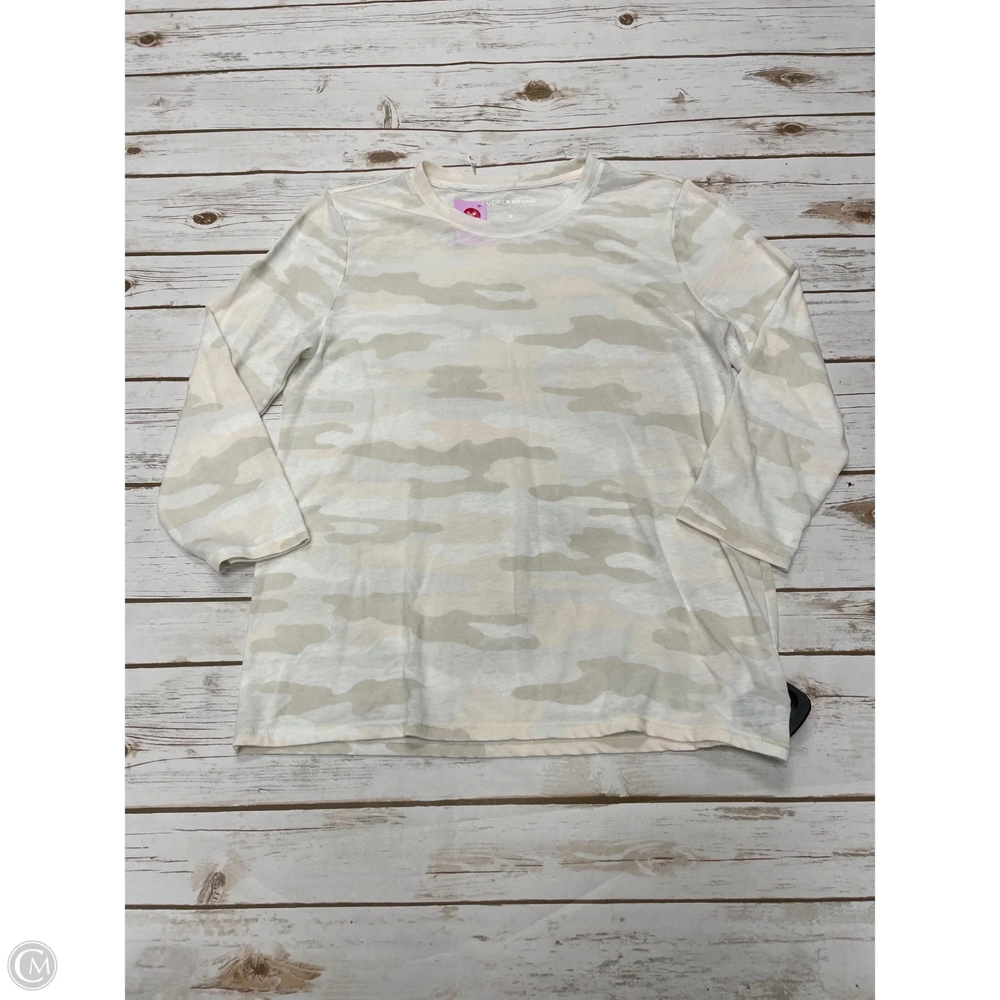 Top Long Sleeve By Lucky Brand In Camouflage Print, Size: M