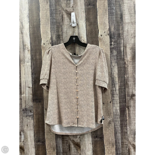 Top Short Sleeve By Adrianna Papell In Multi-colored, Size: S