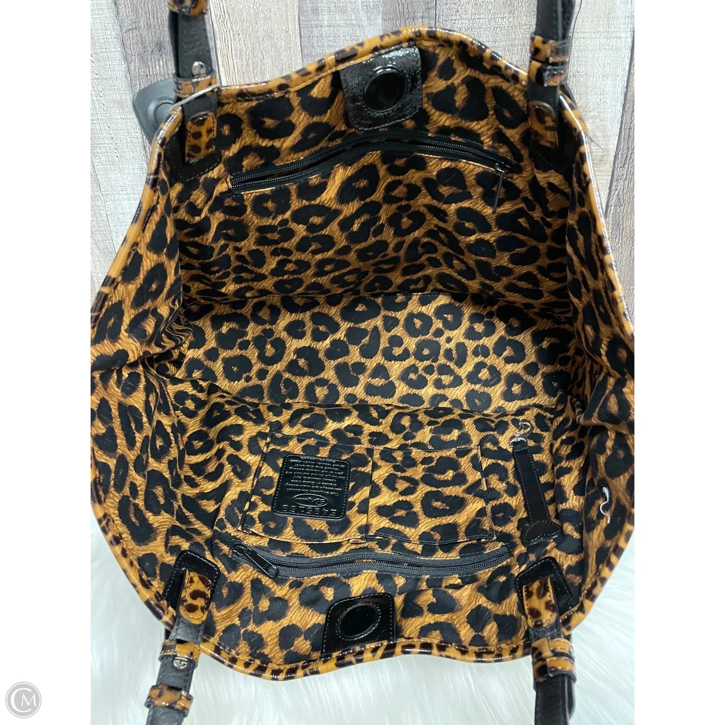 Handbag Leather By Brighton, Size: Large