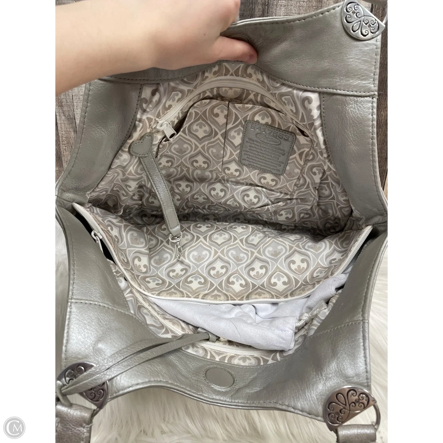 Handbag Leather By Brighton, Size: Medium